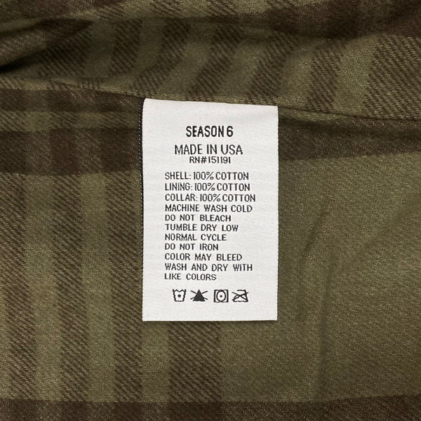 YZY SZN 6 Flannel Lined Corduroy Denim Sample Jacket In Black