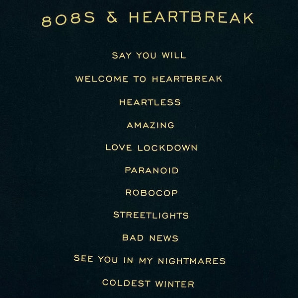 808’s & Heartbreak 2015 Hollywood Bowl Track-list Tee In Black