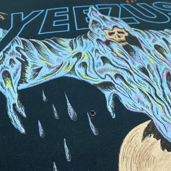 Yeezus Tour 2014 Australian Flying Reaper Tee In Blue Splatter