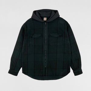 YZY 2017 Oversized Hooded Zip Up Flannel