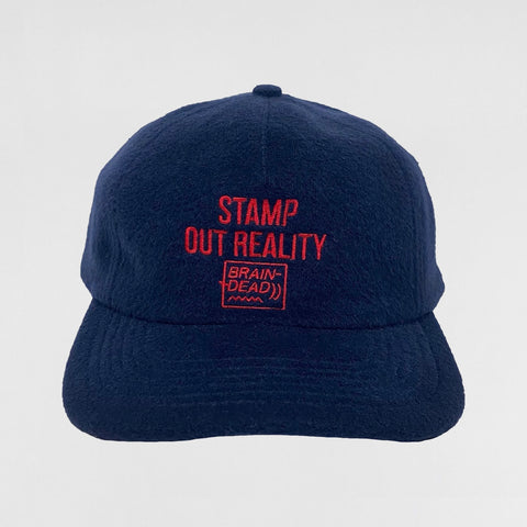 Brain Dead ‘Stamp Out Reality’ Mohair Hat In Navy