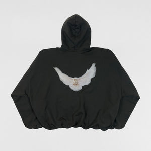 YGEBB 2022 Double Layered Dove Hoodie In Black