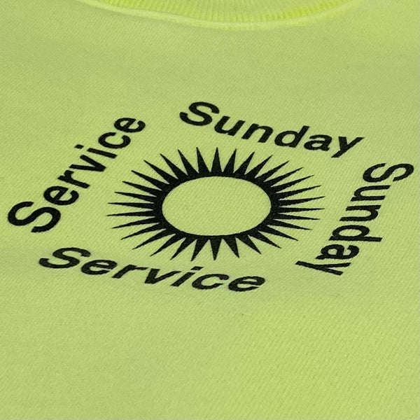 JIK 2019 Unreleased Kid's Sunday Service Crewneck In Frozen Yellow