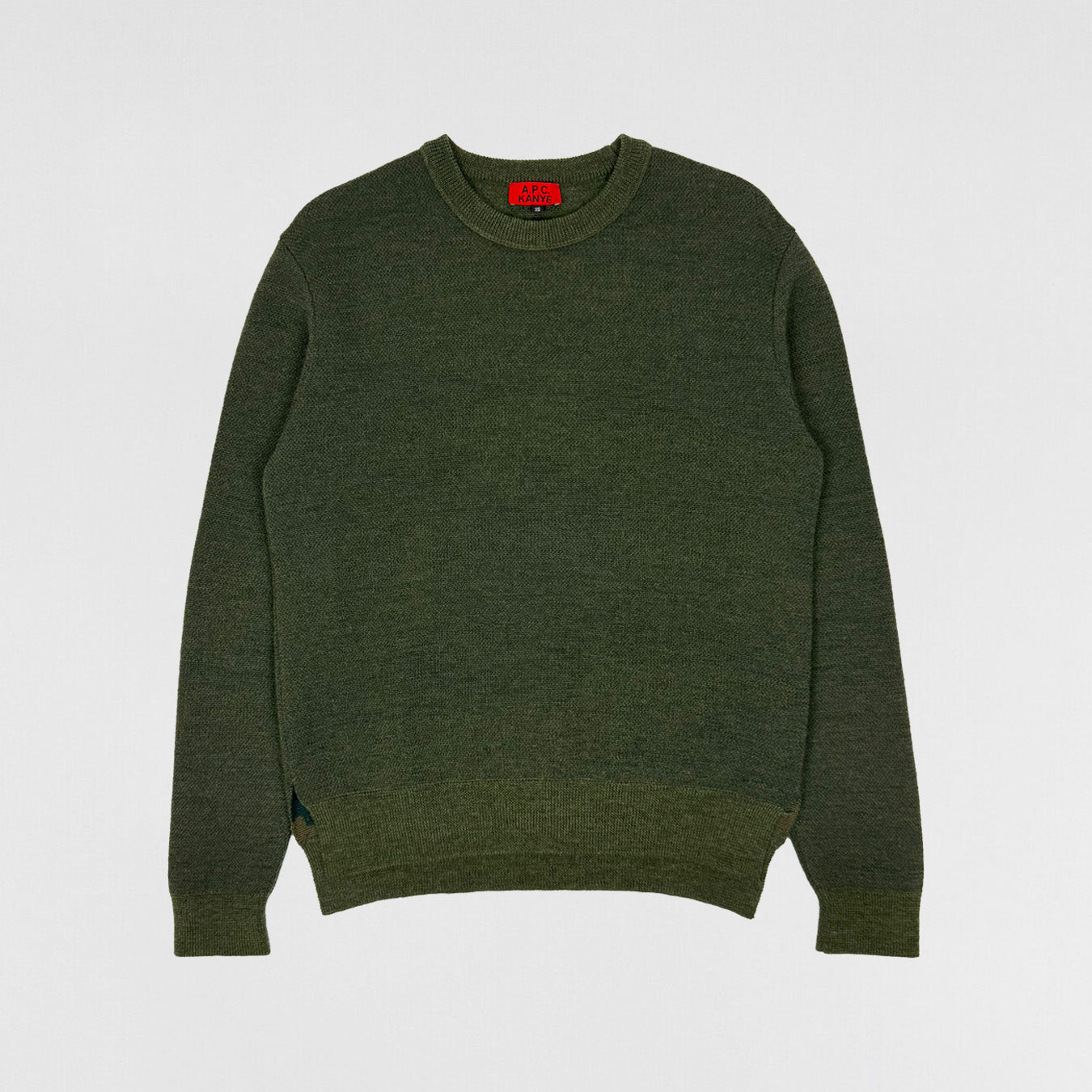 APC 2014 Reversible Knit Sweater In Khaki/Camo