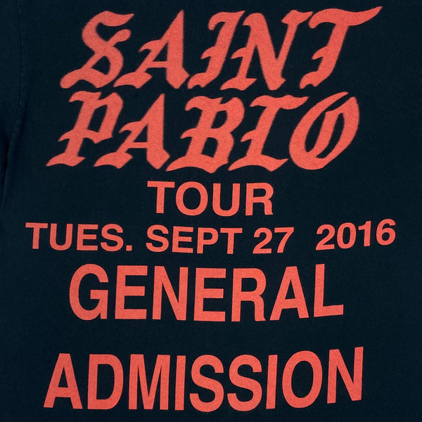 TLOP 2016 Saint Pablo Tour 'General Admission' Tee In Black