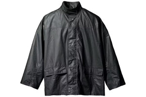 YGEBB 2022 Coated Cotton Light Parka In True Black