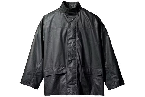 YGEBB 2022 Coated Cotton Light Parka In True Black