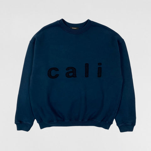 YZY SZN 5 Felt Appliqué Cali Crewneck In Luna