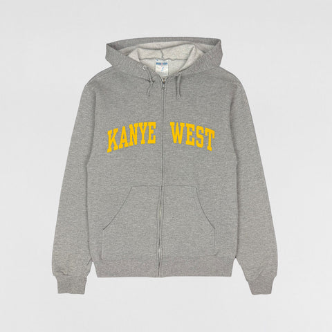 The College Dropout 2004 Zip Up Hoodie In Grey