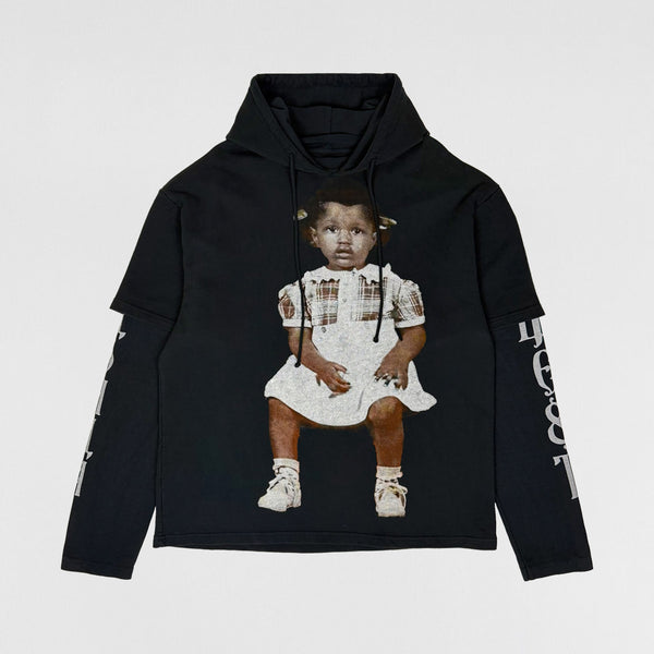 Donda 2021 Unreleased Portrait Double Sleeved Hoodie