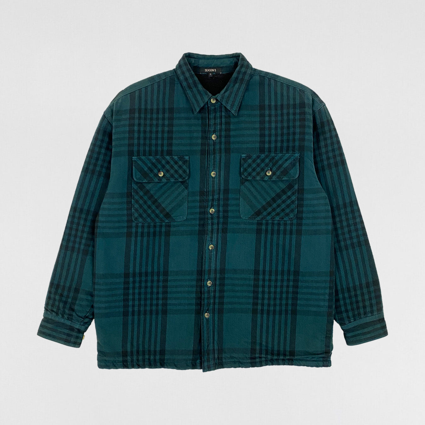 YZY SZN 5 Sherpa Lined Flannel In Teal