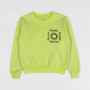 JIK 2019 Unreleased Kid s Sunday Service Crewneck In Frozen Yellow Paris Saint