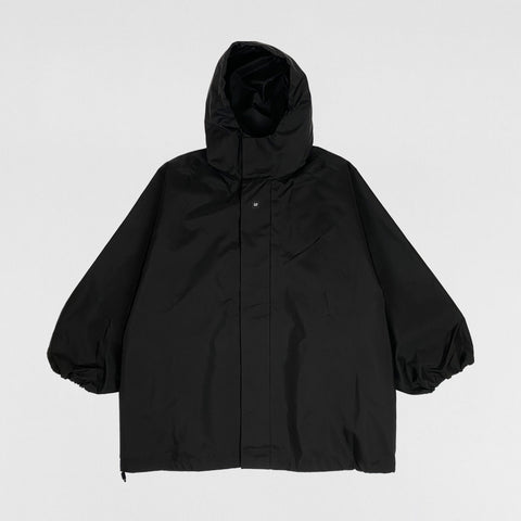 YGEBB 2022 Magnet Closure Logo Parka In True Black