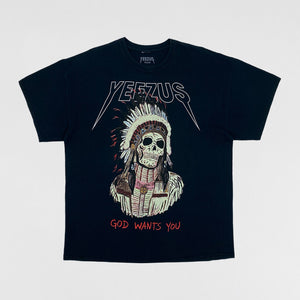 Yeezus Tour 2013 OG Native Skull Tee In Black