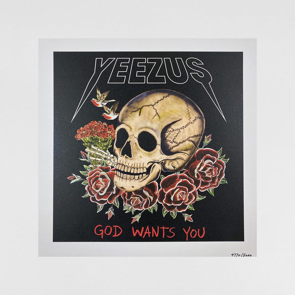 Yeezus Tour 2013 VIP Poster By Wes Lang