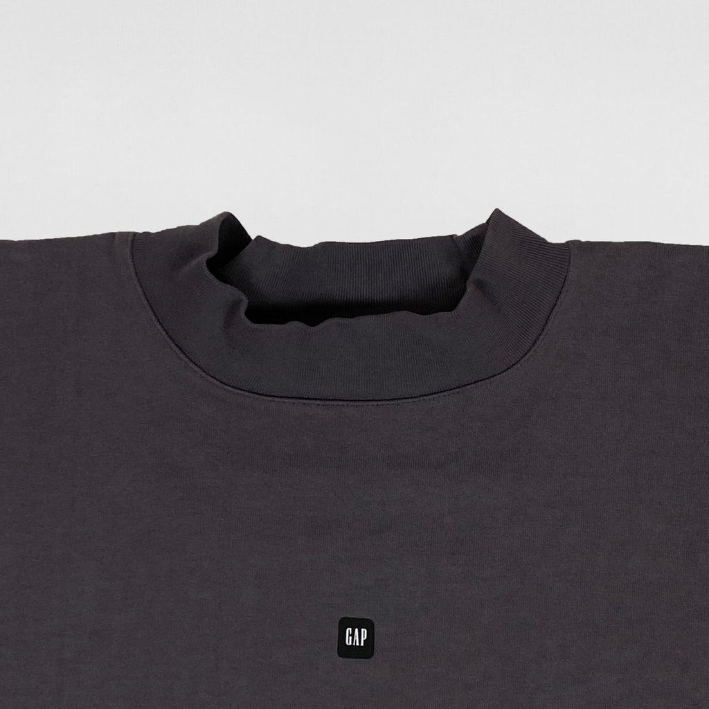 Yeezy Gap Balenciaga No Seam Logo Boxy Tee In Dark Grey