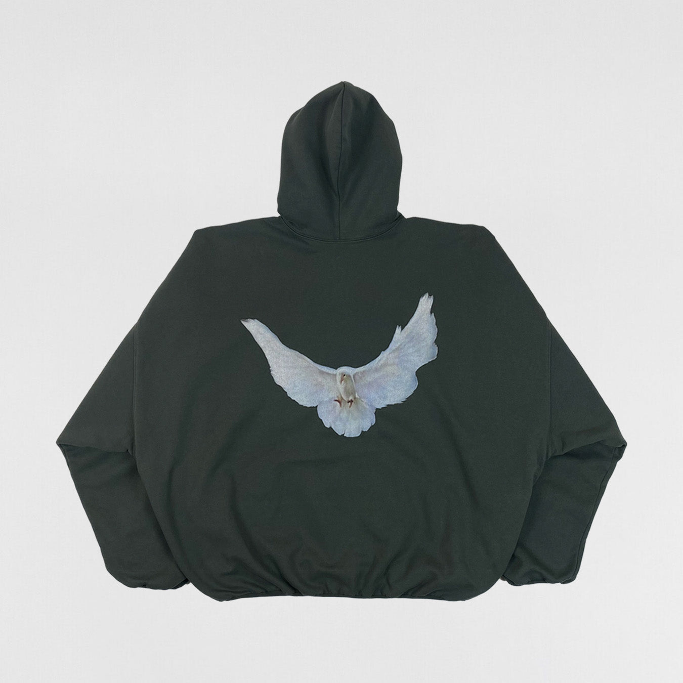 YGEBB 2022 Double Layered Dove Hoodie In Dark Green