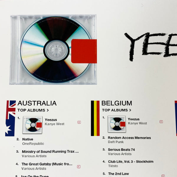 Yeezus 2013 Unreleased Poster By Virgil Abloh + Signed By Ye