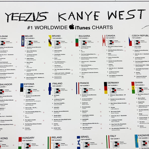 Yeezus 2013 Unreleased Poster By Virgil Abloh + Signed By Ye
