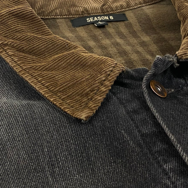 YZY SZN 6 Flannel Lined Washed Denim Jacket