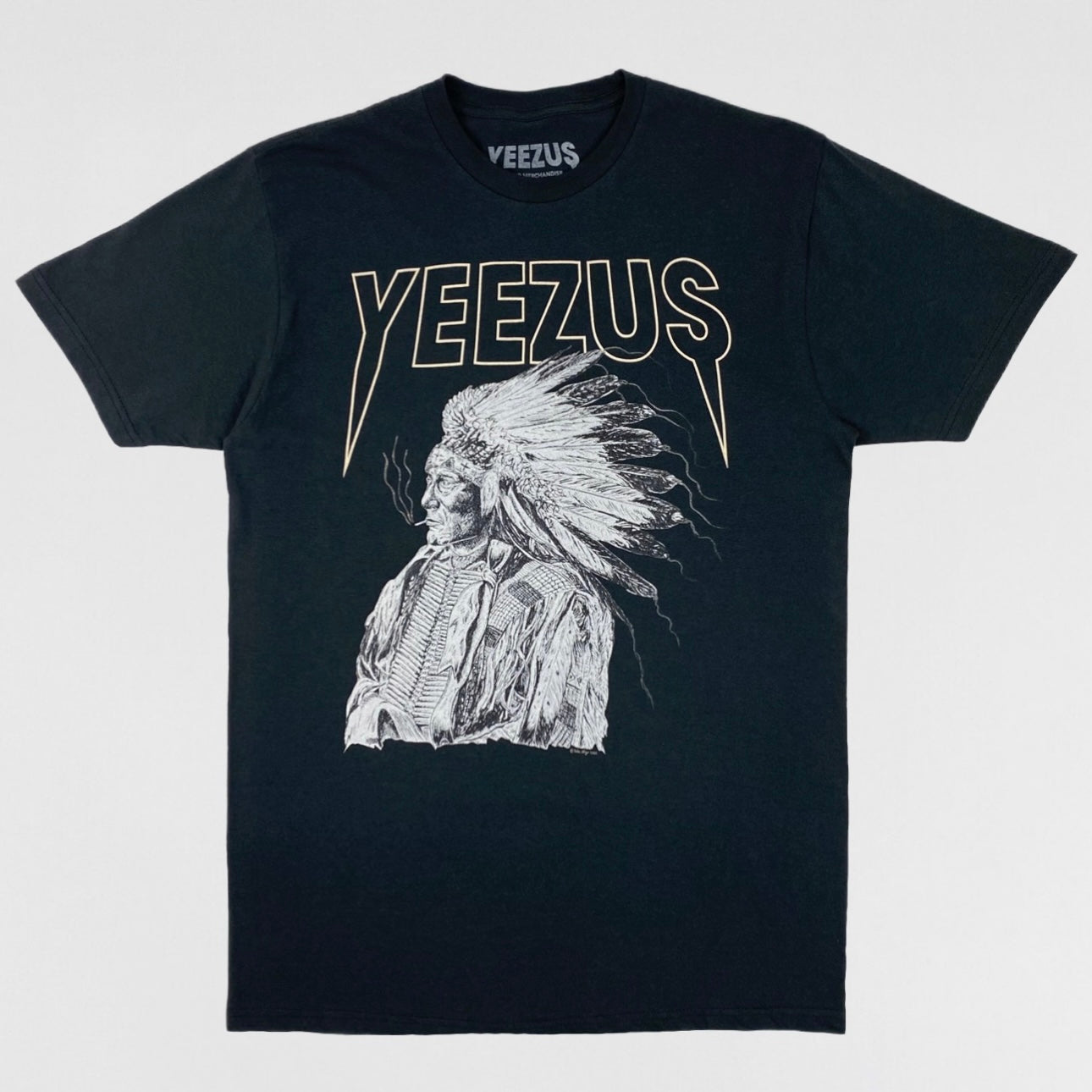 Yeezus Tour 2014 Native American Tee In Ash Grey