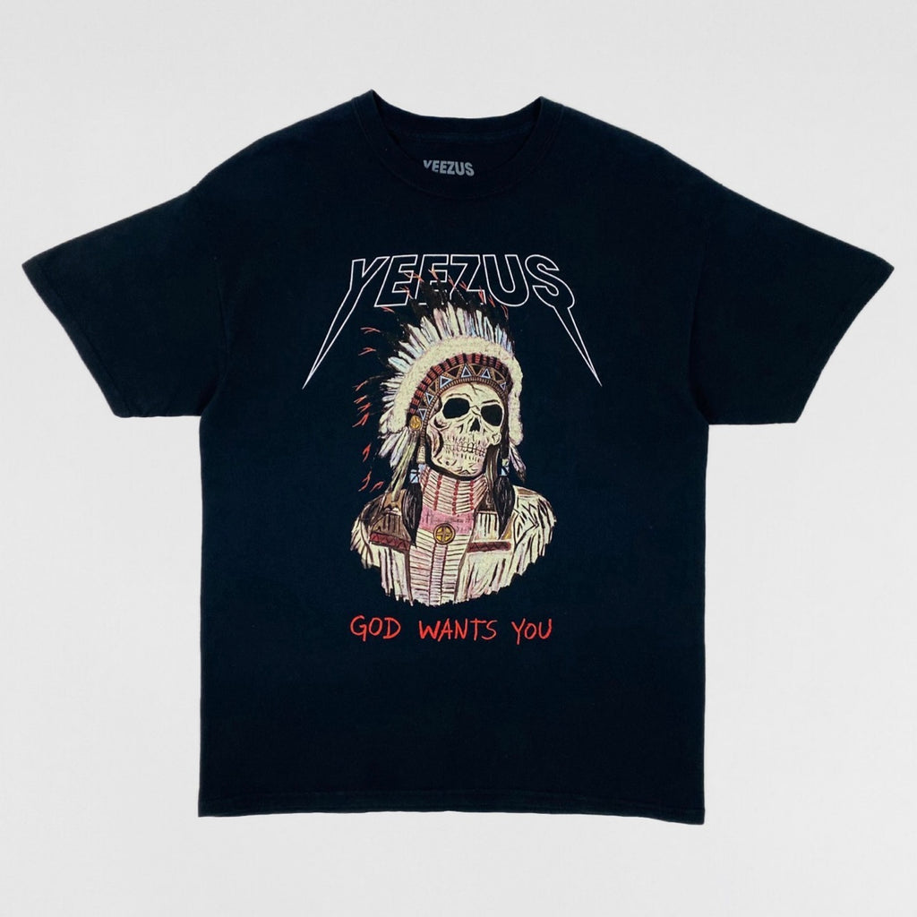 NEW-YEEZUS - SKELETON - GOD WANTS YOU - WHITE T-SHIRT