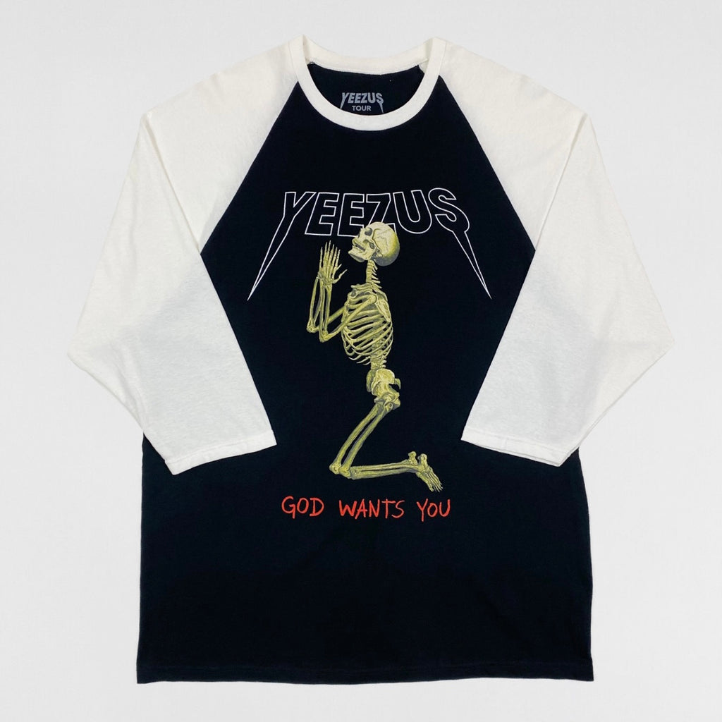 Yeezus Tour 2014 Bonnaroo Baseball Tee In Black/White – Paris Saint yeezus-tour-2014-bonnaroo-baseball-tee-in-black-white-paris-saint