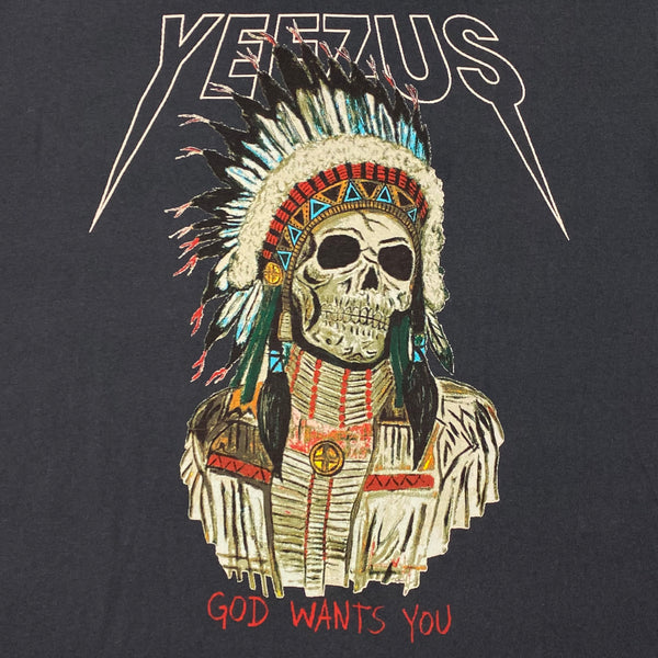 Yeezus Tour 2013 Black Friday Native Skull Tee