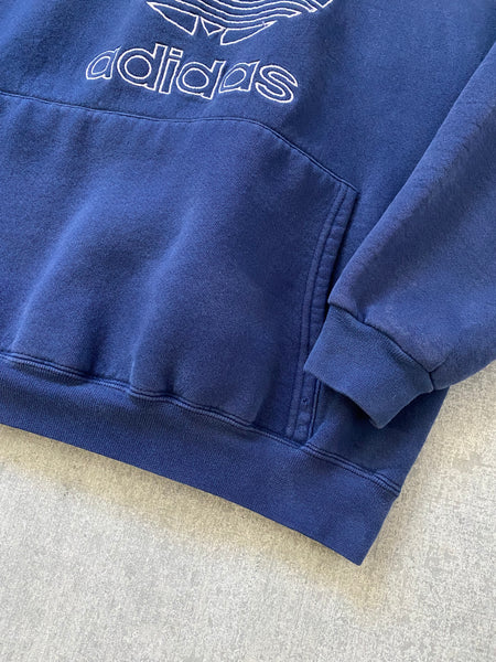 Vintage 1990’s Adidas Raglan Navy Hoodie