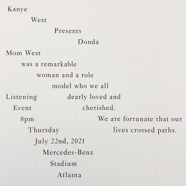 Donda 2021 Atlanta Listening Party Poster